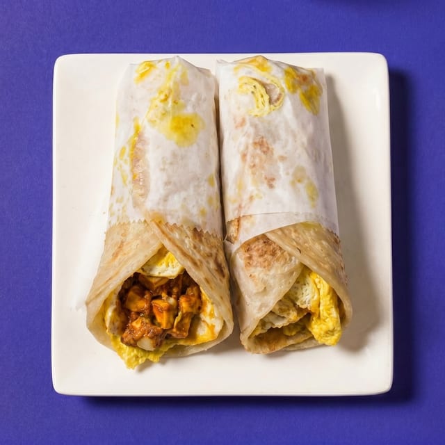 Paneer Egg Kati Roll.
