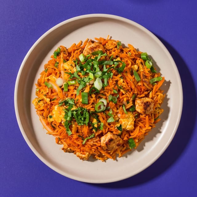 Schezwan Rice with Chicken.