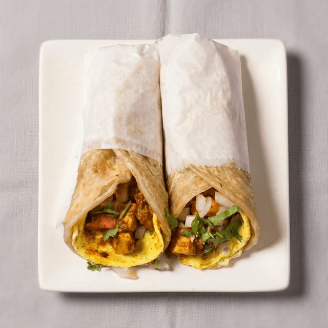 Chicken Egg Kati Roll.