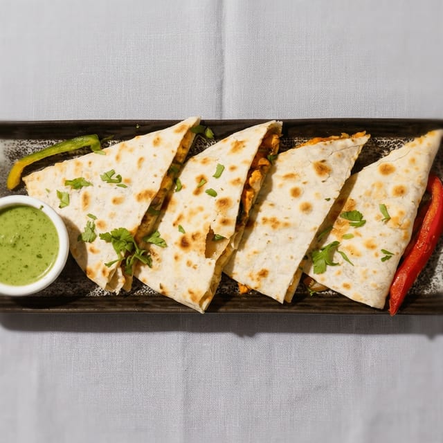Paneer Tikka Quesadilla.
