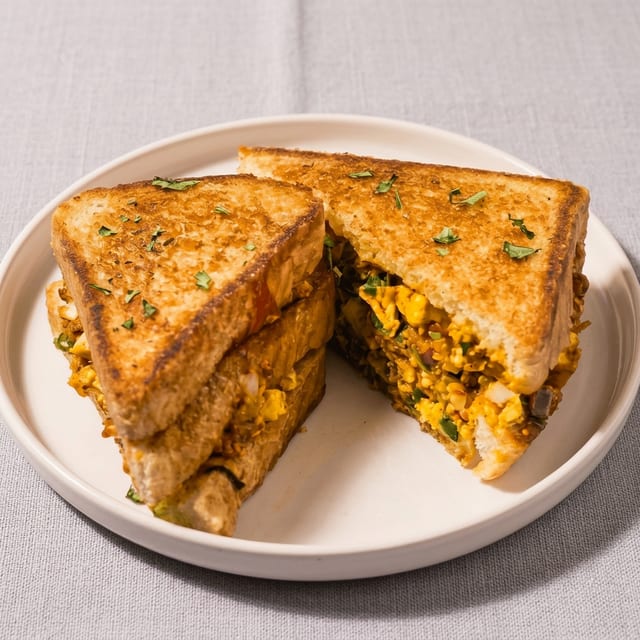 Paneer Tikka Sandwich.