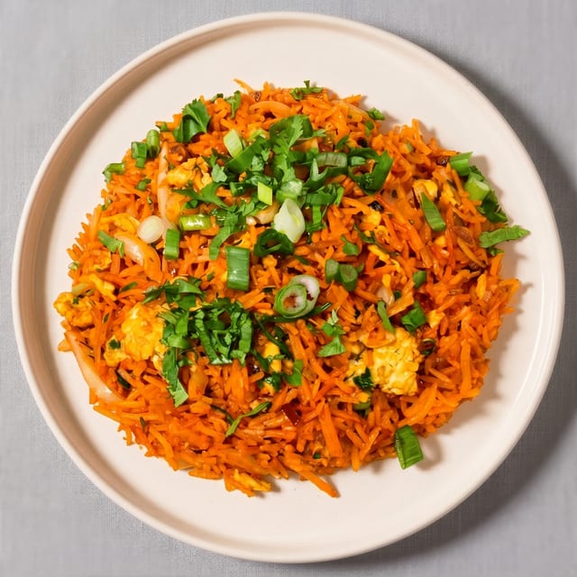 Schezwan Rice with Egg.