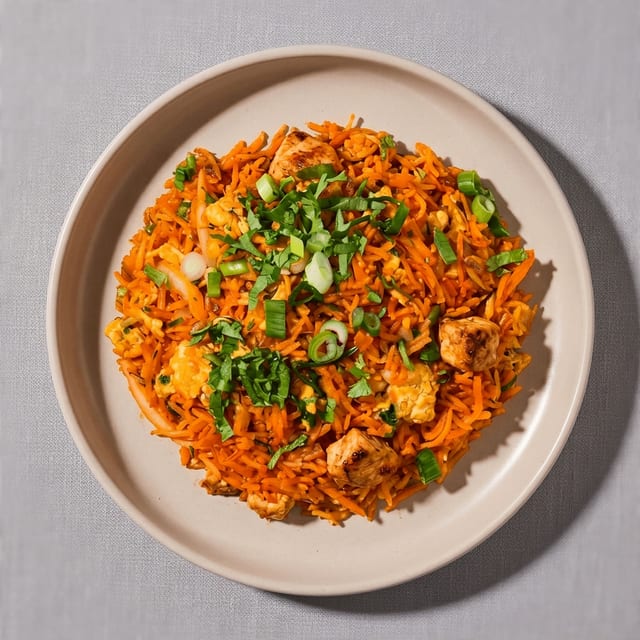 Schezwan Rice with Chicken.