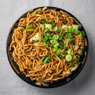 Veg Hakka Noodles with Manchurian